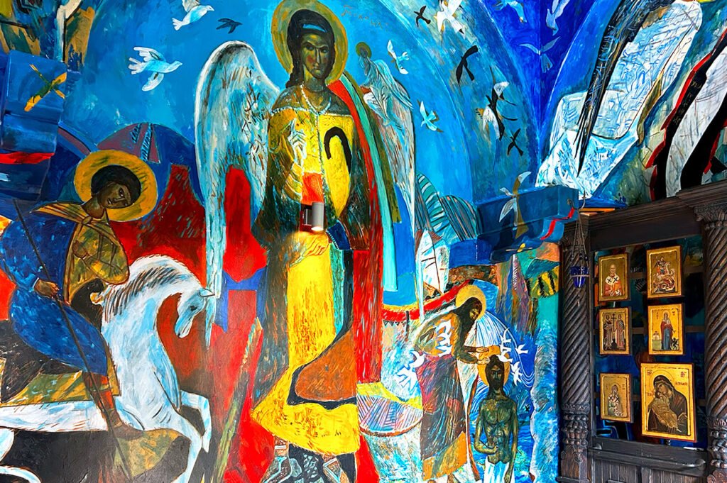 Wallpainting in All Saints Chapel.